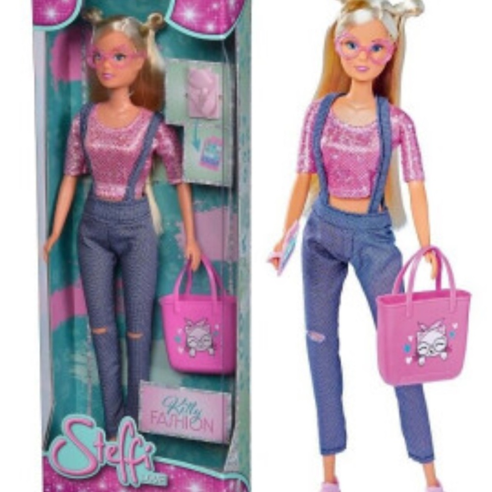 Fashion Doll with Pink Top and Blue Jeans